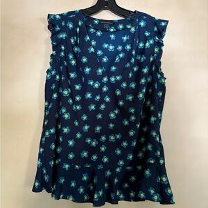 Banana Republic Navy Floral Dress